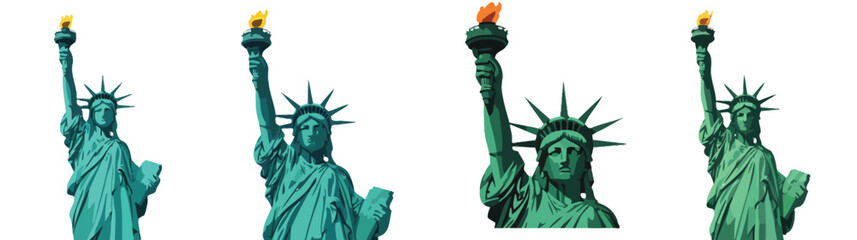 Fototapeta premium Statue of Liberty illustration presenting freedom and justice in New York