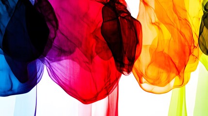 Vibrant Colorful Fabric Swirls Abstract Background