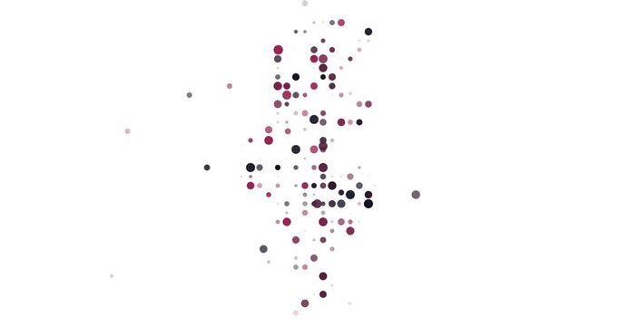 Generative Motion Graphic Falling Colors into Tunisia Map Formation
