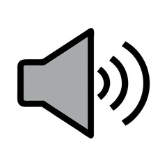 speaker icon on a white background