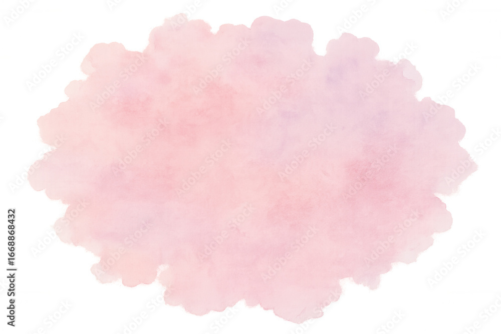 Poster delicate pink watercolor splash creating organic abstract form, complementing graphic design with tr
