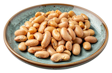 Obraz premium PNG Pinto beans in a plate on a gray vegetable plant food.