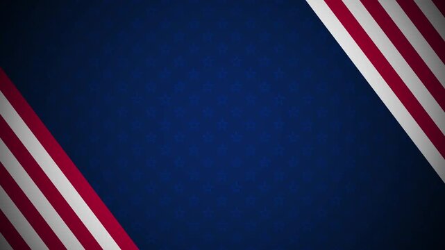 Animated patriotic background with diagonal red, white, and blue stripes and star pattern, symbolizing the United States flag. Perfect for Veterans Day, Independence Day, or memorial tribute