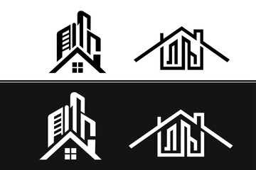 Modern Real Estate Logo Set – House, Building, and Property Icons,
