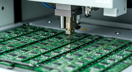 SMT Machine Assembling Multiple PCBs Automatically