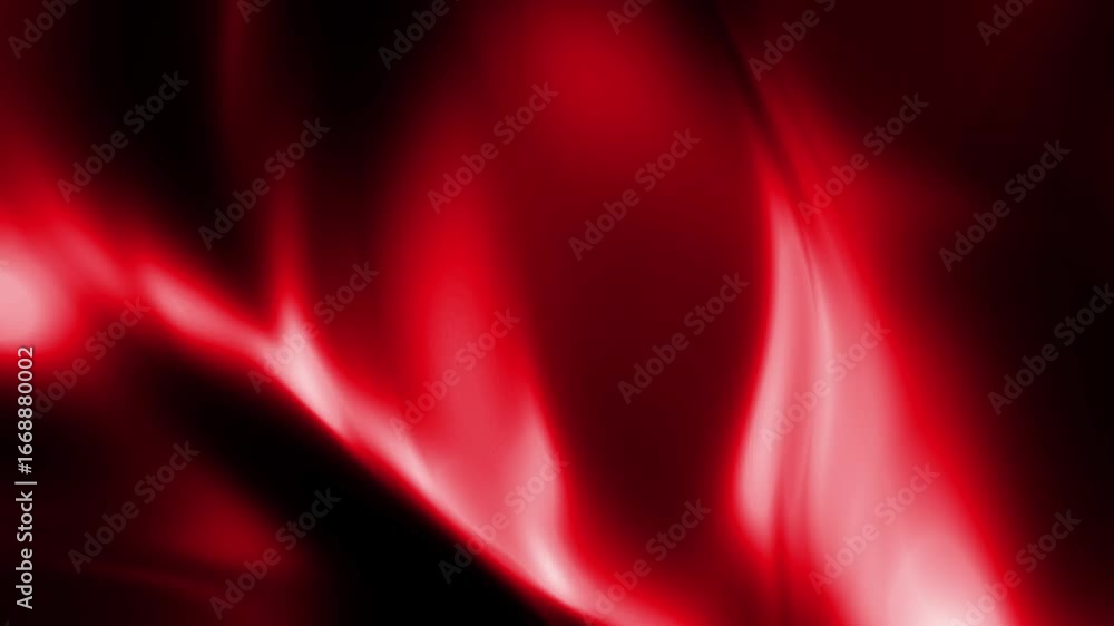 Poster abstract red animation background loop with smooth flowing light waves and glowing highlights over a