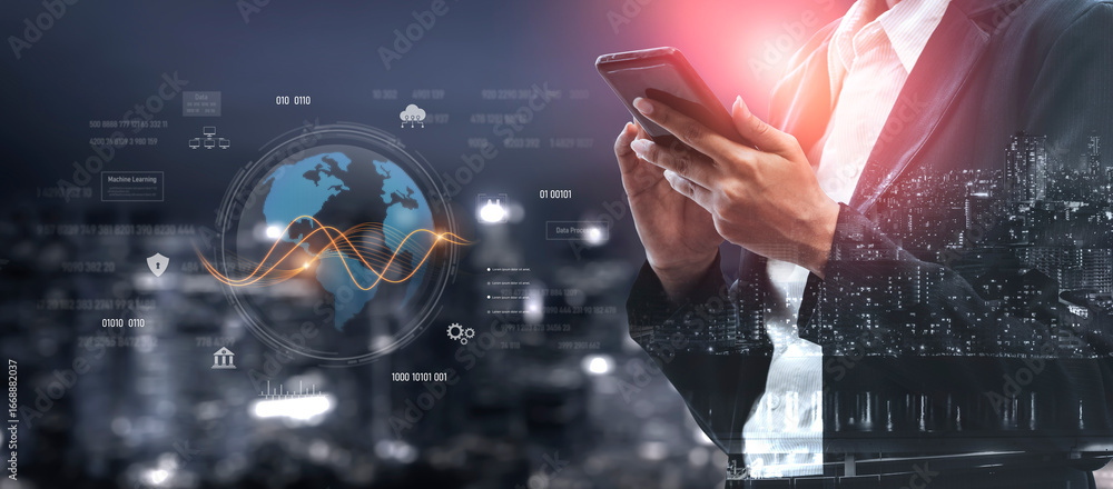 Poster global ai and data processing system enhances data, ai, and processing efficiency through digital ne