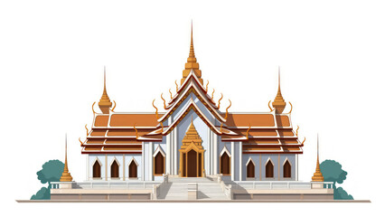Obraz premium PNG Wat temple architecture building.