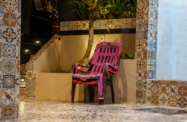 a real throne in a fancy restaurant
