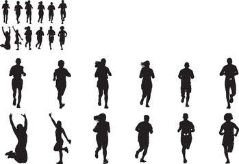 Obraz premium corrida, running, run, corre, corredor silhueta, 