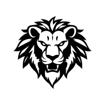 Lion head logo icon, lion face vector Illustration, on a isolated background