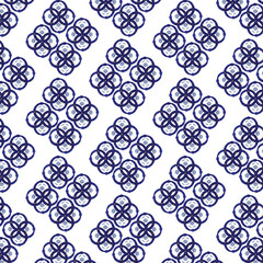 Elegant Blue Geometric Floral Pattern