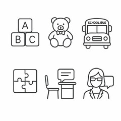 education icons set