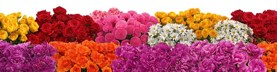 Vibrant Floral Arrangement Various Colorful