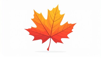 Obraz premium Vibrant Autumn Maple Leaf in Warm Hues A Symbol of Fall Season's Beauty