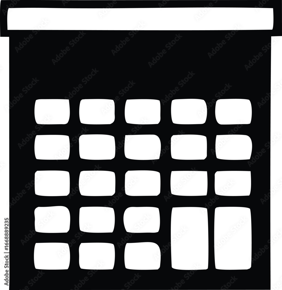 Poster digital calendar icon representation of date management and planning tool for scheduling and organiz