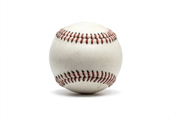Baseball isolated on white background. Stitched leather ball