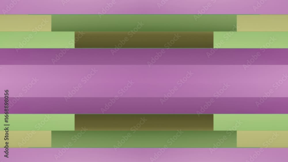 Poster geometric loop animation with an isometric pattern of parallel horizontal stripes. colorful rectangu
