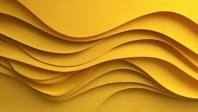 Abstract yellow wavy layers