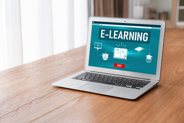 E-learning website with modish sofware for student to study online on the internet network