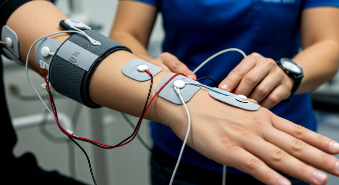 Electrode Placement on Arm for Biomedical Testing
