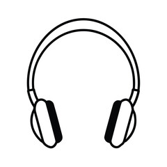 Black silhouette headphones banner advertisement design