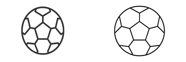 Fototapeta premium Soccer ball outline graphic, Minimalist flat design