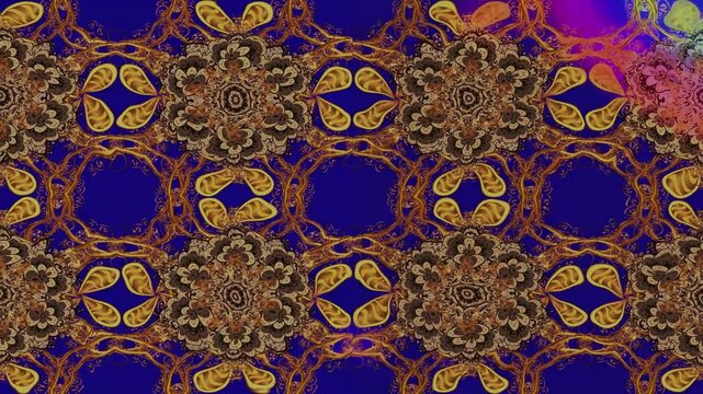 thai art pattern on the wall