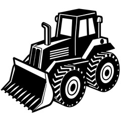 tractor isolated on white