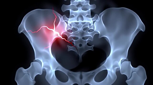 Hip Fracture XRay with Medical Image.