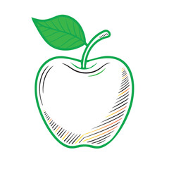apple with leaf