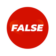 False Button Icon on Transparent