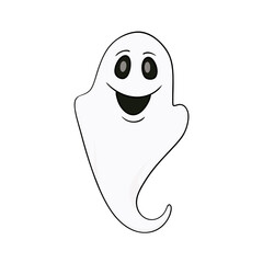 halloween ghost cartoon clipart vector art jpg illustration on white background