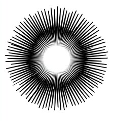 Naklejka premium Circular radiating lines design