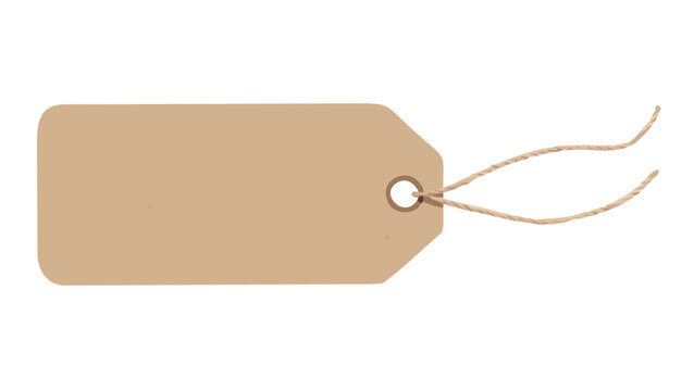 Blank kraft tag with string for price tag gift tag or product tag and label for branding and merchandise tag