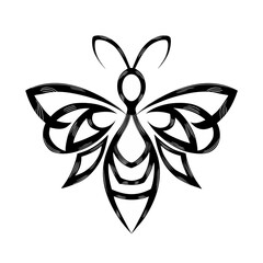 Black and white spider and flower tattoo design illustration symbol art