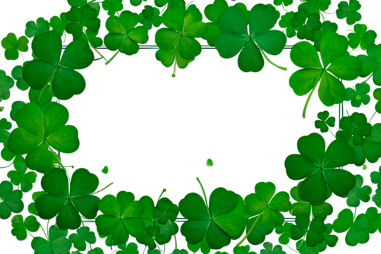 frame of green leaves