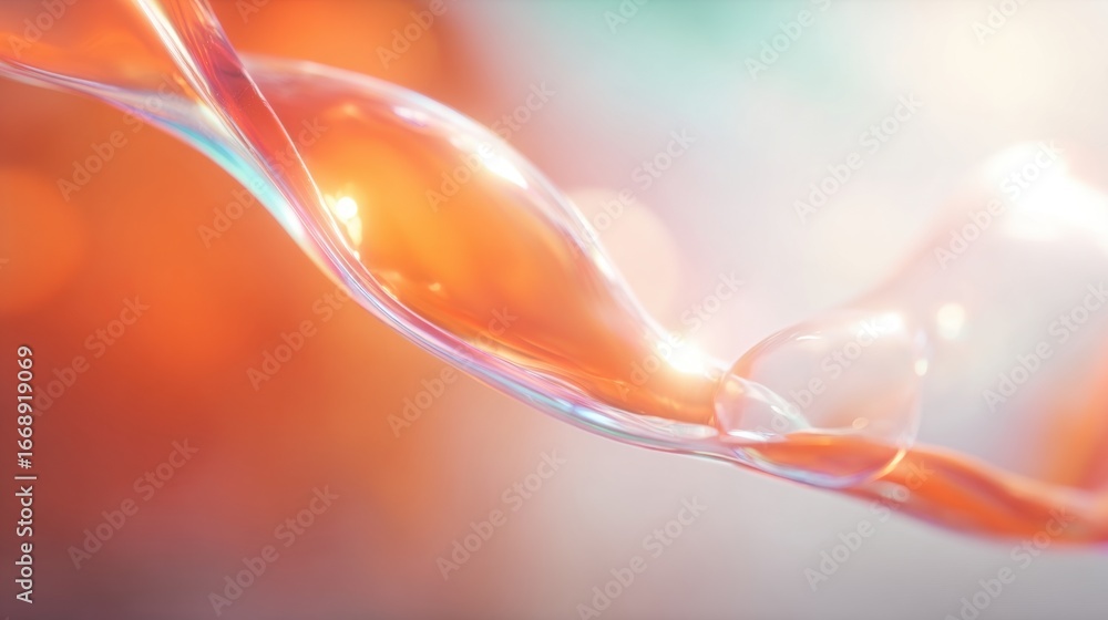 Aufkleber fluid dynamics capture showcasing colorful liquid movement in abstract form