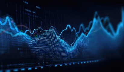 Digital stock market chart