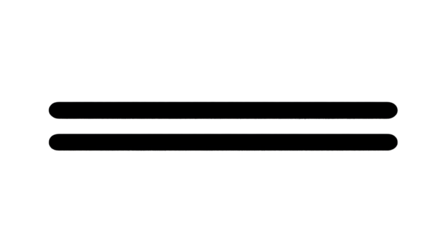 Abstract White Equals Sign on Black