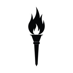 silhouette illustration of a standing torch.