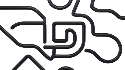 Futuristic Glossy Black Line Network Background