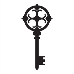 Obraz premium antique key vector illustration
