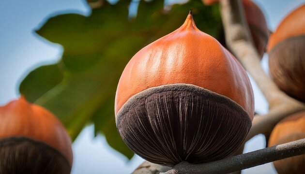 bombax ceiba in close up comparable to other silk cotton trees of the genus