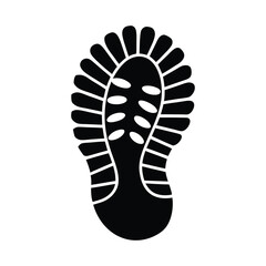 silhouette of a hiking boot footprint 