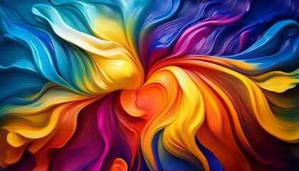 colorful abstract background of flowing liquid paint artwork for creative design generative ai