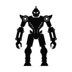 silhouette of a robot with mechanical arms