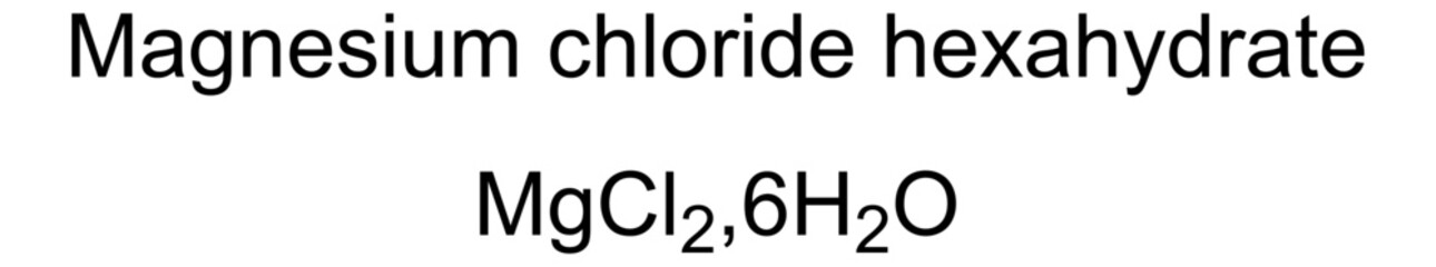 Chemical structure of magnesium chloride hexahydrate, drug substance