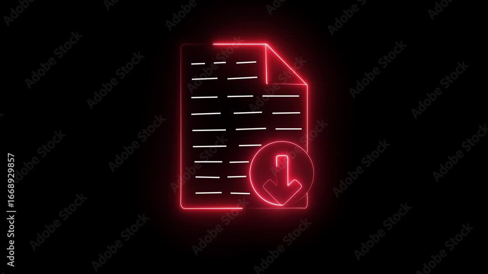 Poster document download icon with horizontal lines symbolizing data or information download icon sign. dow