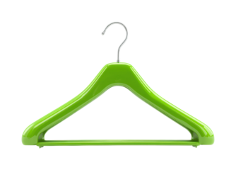 Creative use of green hanger in home organization space minimalist isolated on transparent background, png